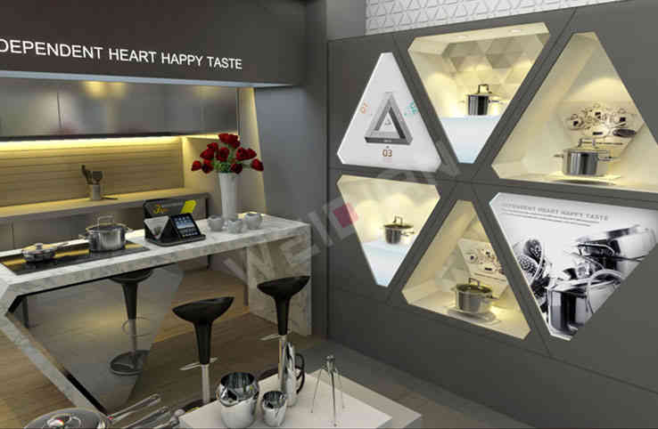 廣州裝修設計公司三A廚具全國終端形象店裝飾設計案例